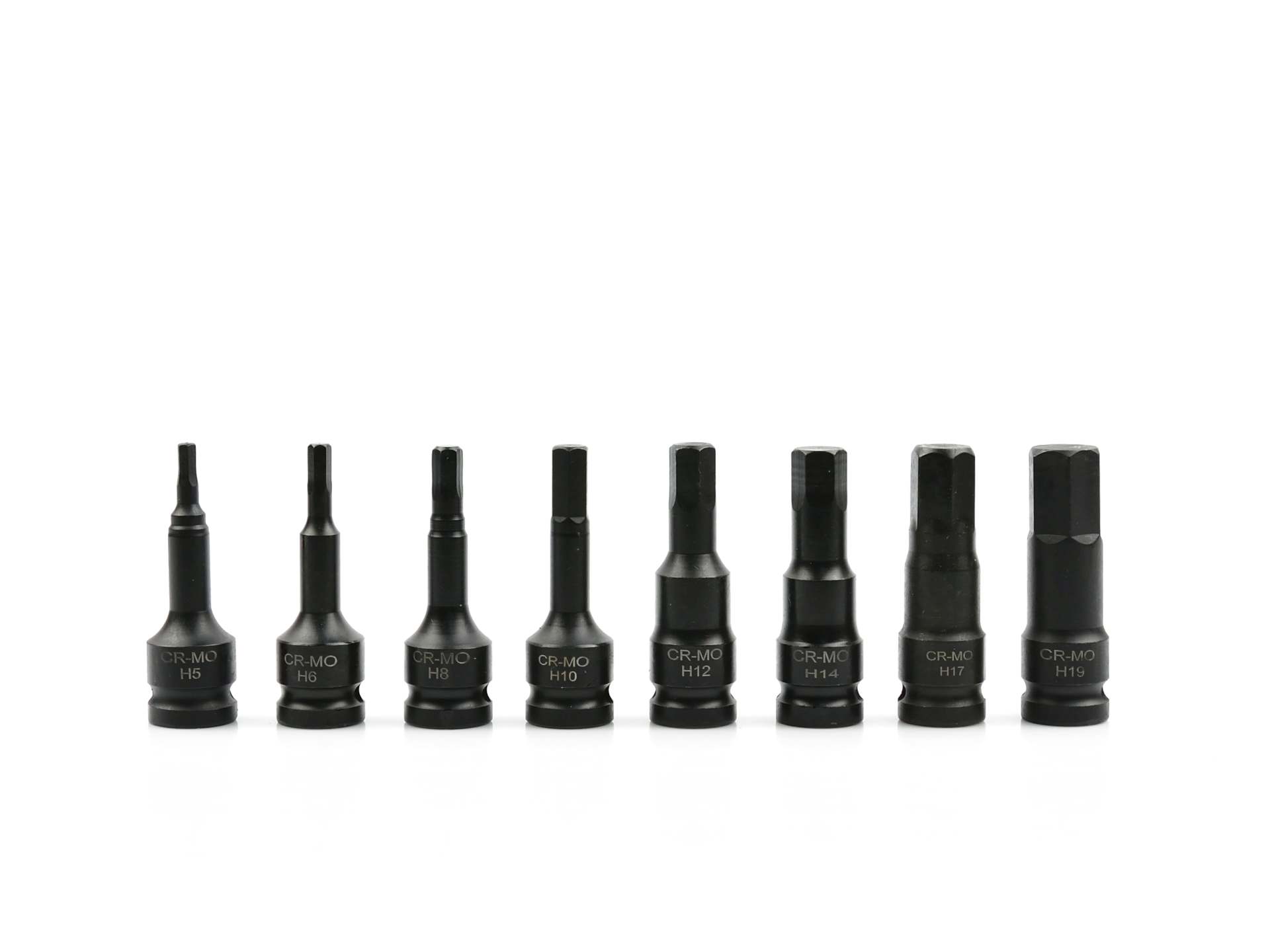 GEKO G10525 Nástrčné hlavice, Allen HEX H5-H19, 1/2", sada 8 kusov, CrMo
