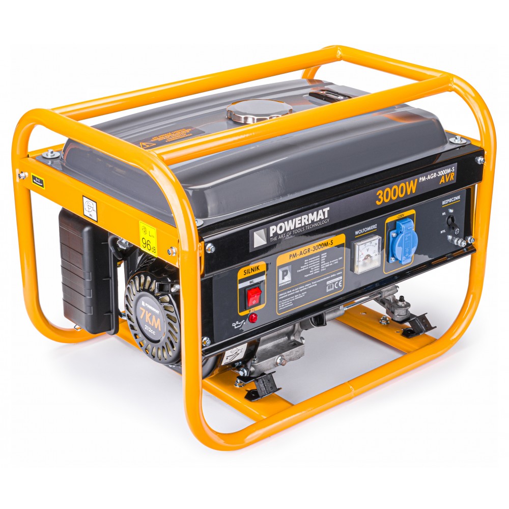 POWERMAT PM-AGR-3000M-S ELEKTROCENTRÁLA GENERÁTOR PRÚDU 3000W AVR