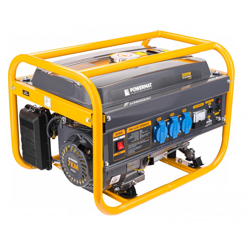 POWERMAT PM-AGR-3000M2S ELEKTROCENTRÁLA GENERÁTOR PRÚDU 3000W AVR