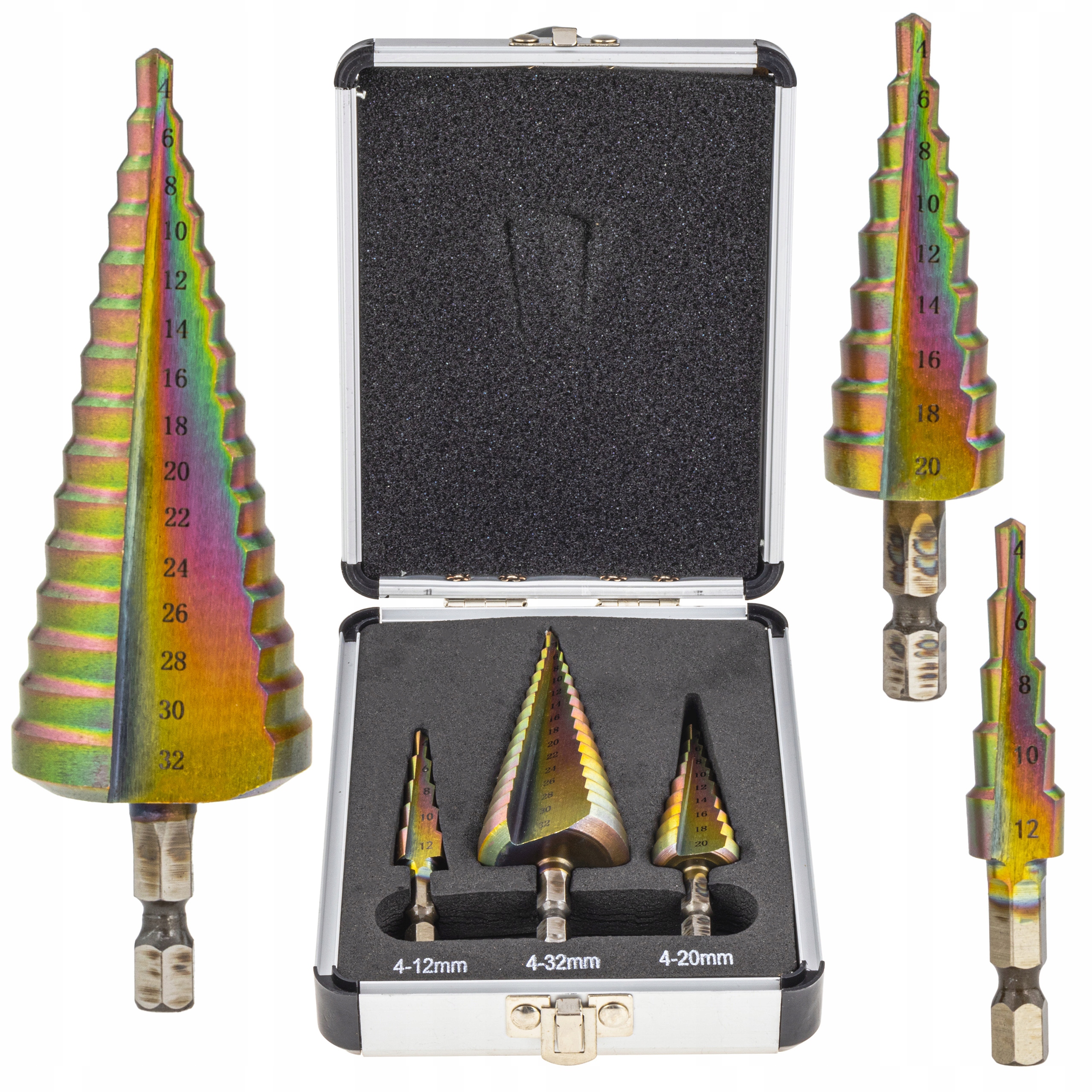 Vorfal V06027 Stupňovité (kónické) vrtáky do kovu 4-32mm 3ks