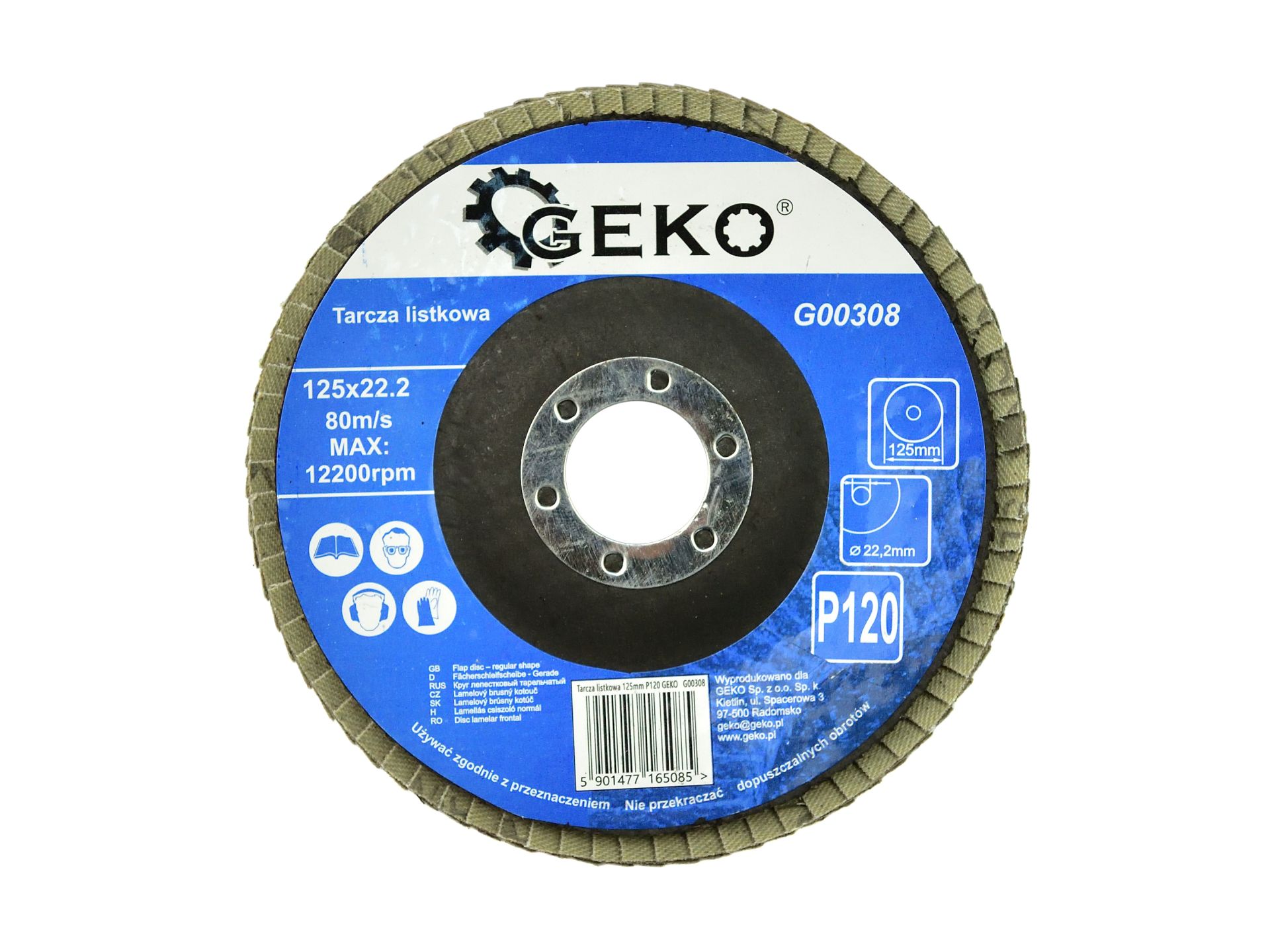 Geko G00308 Brúsny lamelový kotúč 10ks na brúsku 125mm brúsenie P120