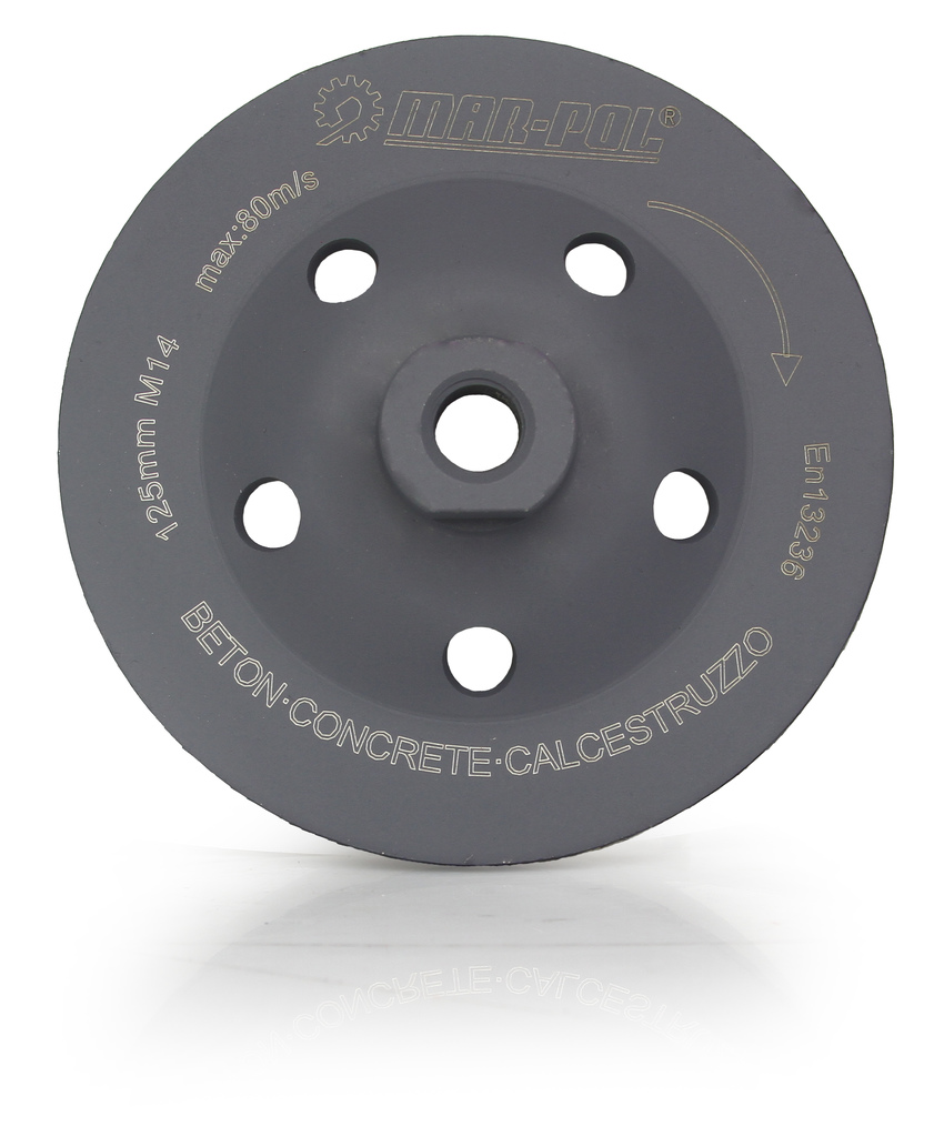 Marpol M08788 Diamantový brúsny kotúč TURBO 125x5xM14 na brúsenie betónu