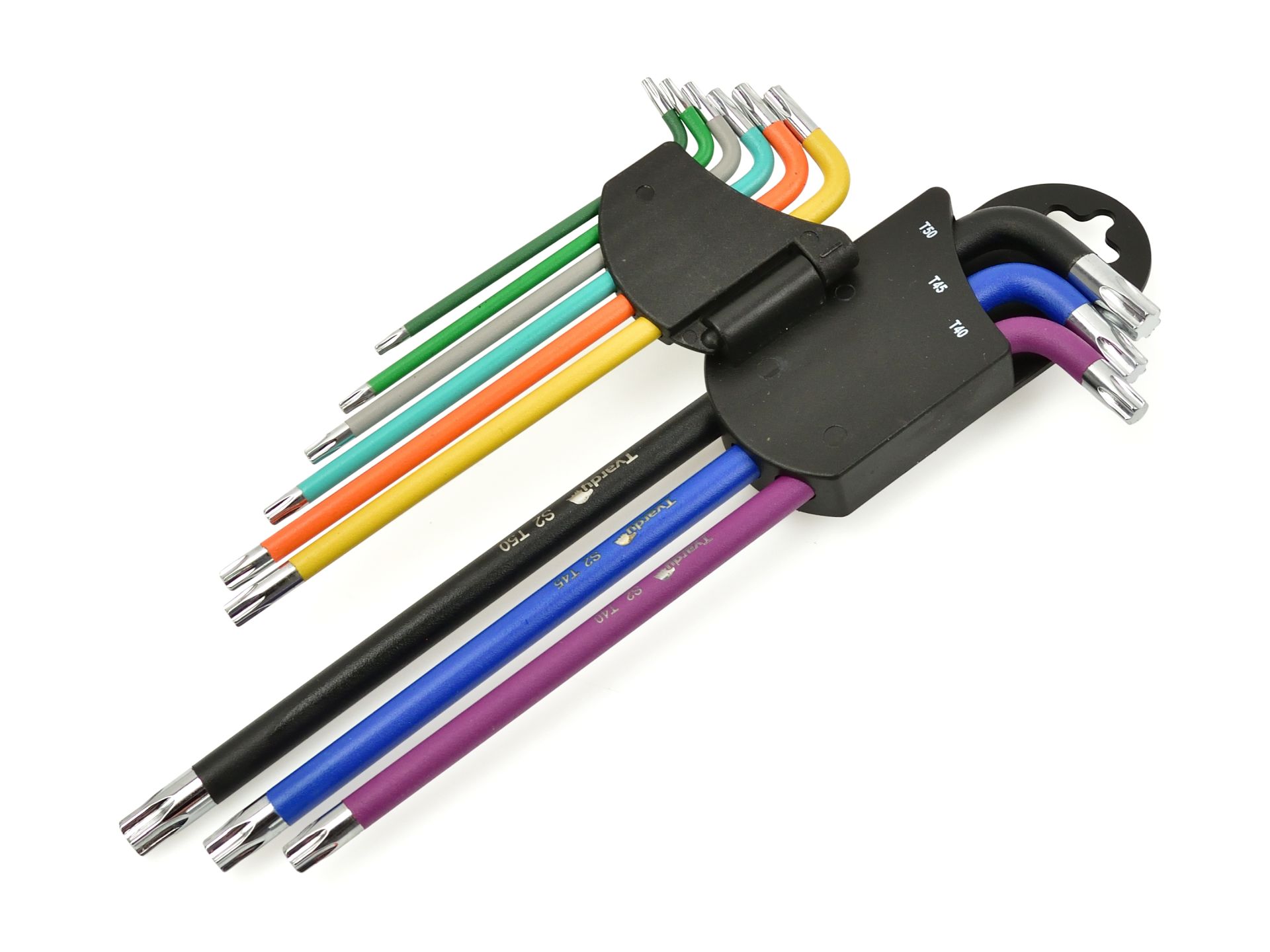 TVARDY T00123 Kľúče Torx dlhé, farebné T10-T50 9 dielov S2 