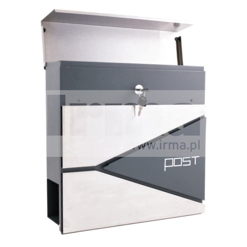 Irma SKN31 Uzamykateľná poštová schránka na kľúč priehradka na letáky nerezová + antracit