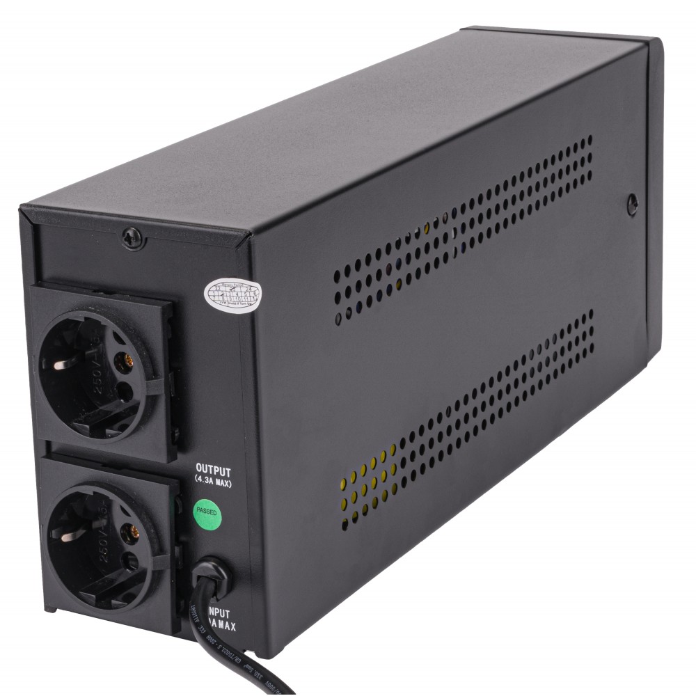 POWERMAT PM-UPS-650M Záložný zdroj s LCD displejom pre PC, servery, ochrana (UPS) 650VA / 360W