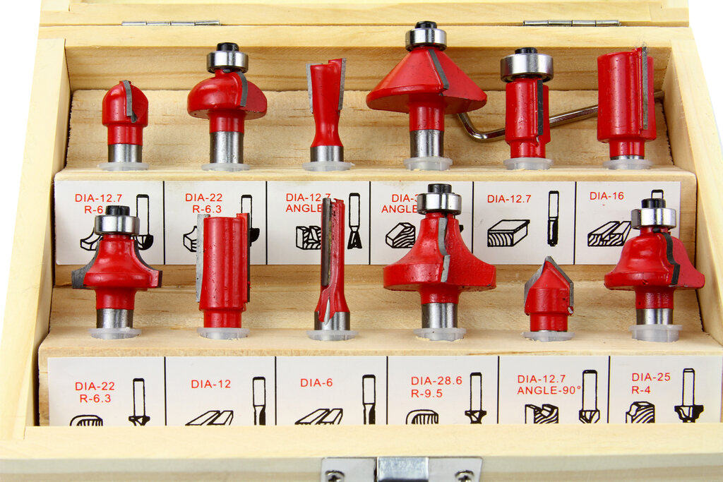 MAR-POL M22547 Frézy na drevo so stopkou 8mm 12ks