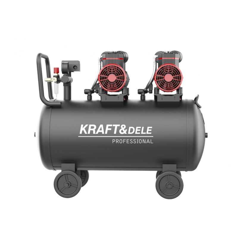KRAFT&DELE KD1392 BEZOLEJOVÝ KOMPRESOR 100L 1500W X2