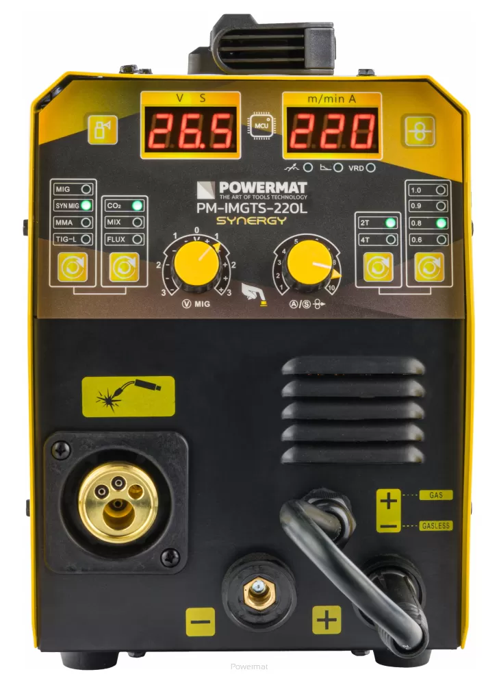 POWERMAT PM-IMGTS-220L Invertorová zváračka MIG MAG TIG MMA FLUX 220A Synergy