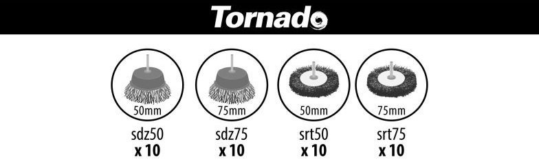 IRMA SSK1 Drôtené kefy kotúčové na vŕtačku 50mm 75mm 40 kusov