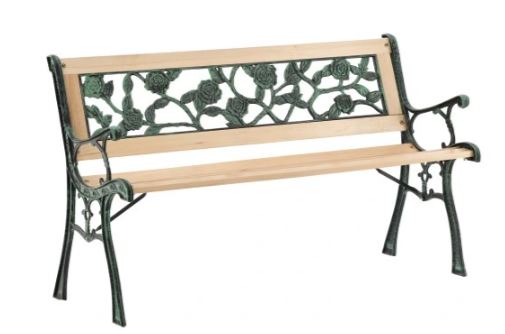 A270 Elegantná záhradná lavička, lavica ruže 122x56x74 cm