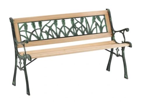 Elegantná záhradná lavička, lavica tulipán 122x56x74 cm