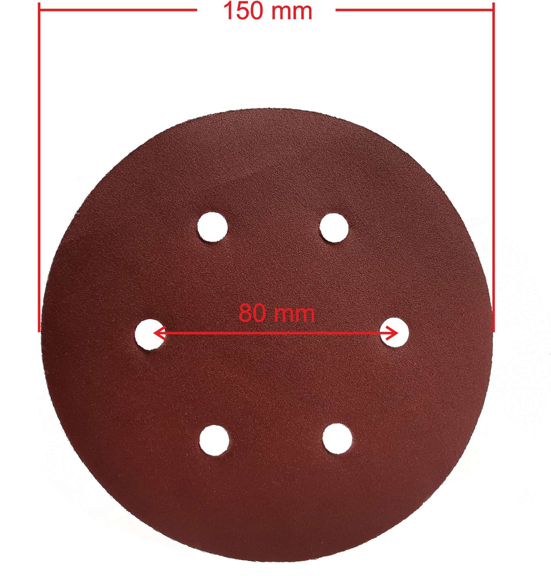 MAR-POL M07923 Brúsny papier na kotúč 150mm P120 6 otvorov šmirgeľ papier 