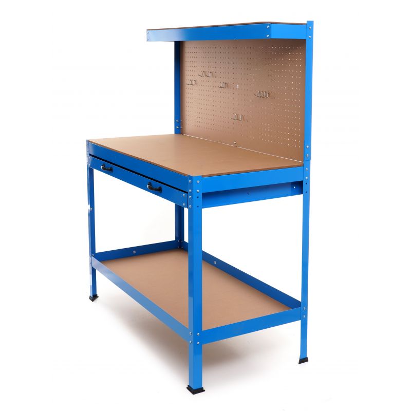 KRAFT&DELE KD640 Pracovný stôl s zásuvkou, dielenský stôl 1200 x 600 x 12 mm KD640