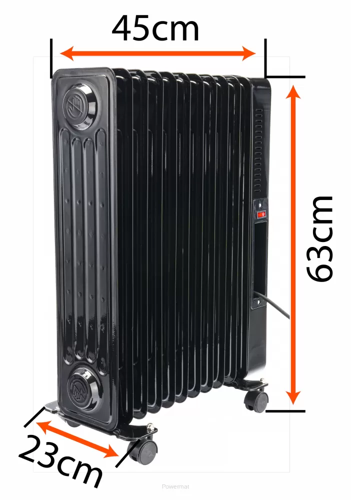 POWERMAT PM-GOL-3000DLW Elektrický olejový radiátor, 2500 W