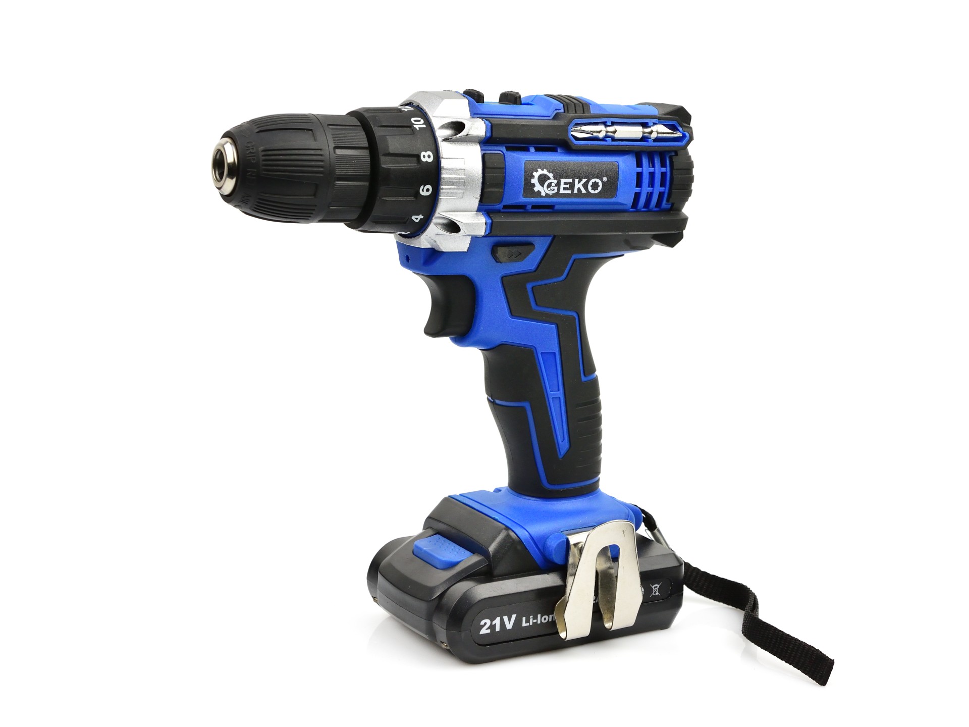 GEKO G80655 Akumulátorová vŕtačka 21V, 2x 2ah