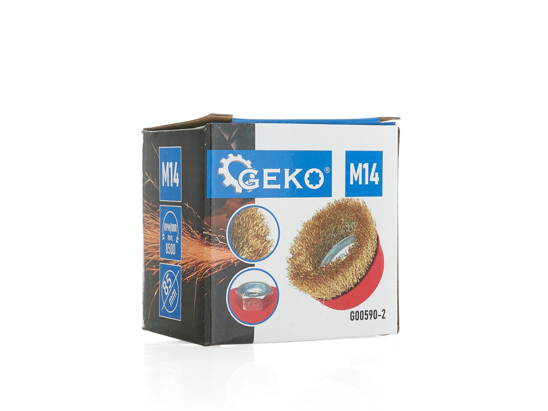 GEKO G00590-2 Predná kefa z mosadzného drôtu 85 mm M14
