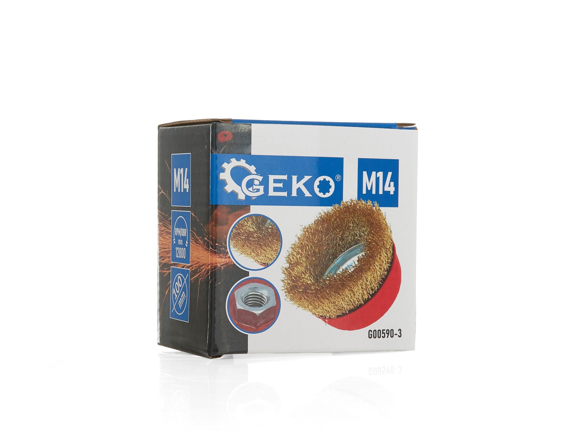 GEKO G00590-3 Predná kefa z mosadzného drôtu 100 mm/4" M14