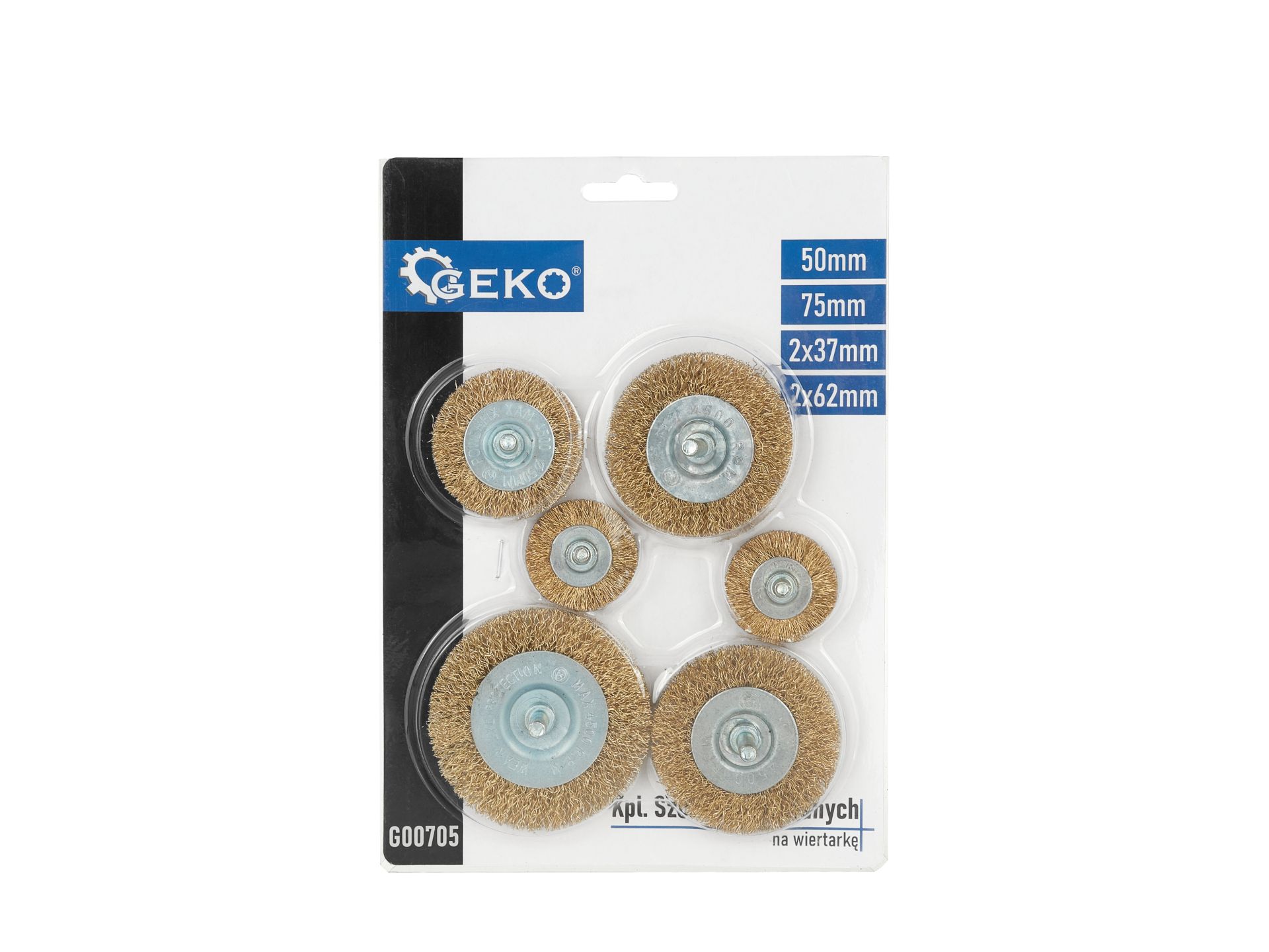 GEKO G00705 Sada drôtených kief na vŕtačku, 6 kusov.