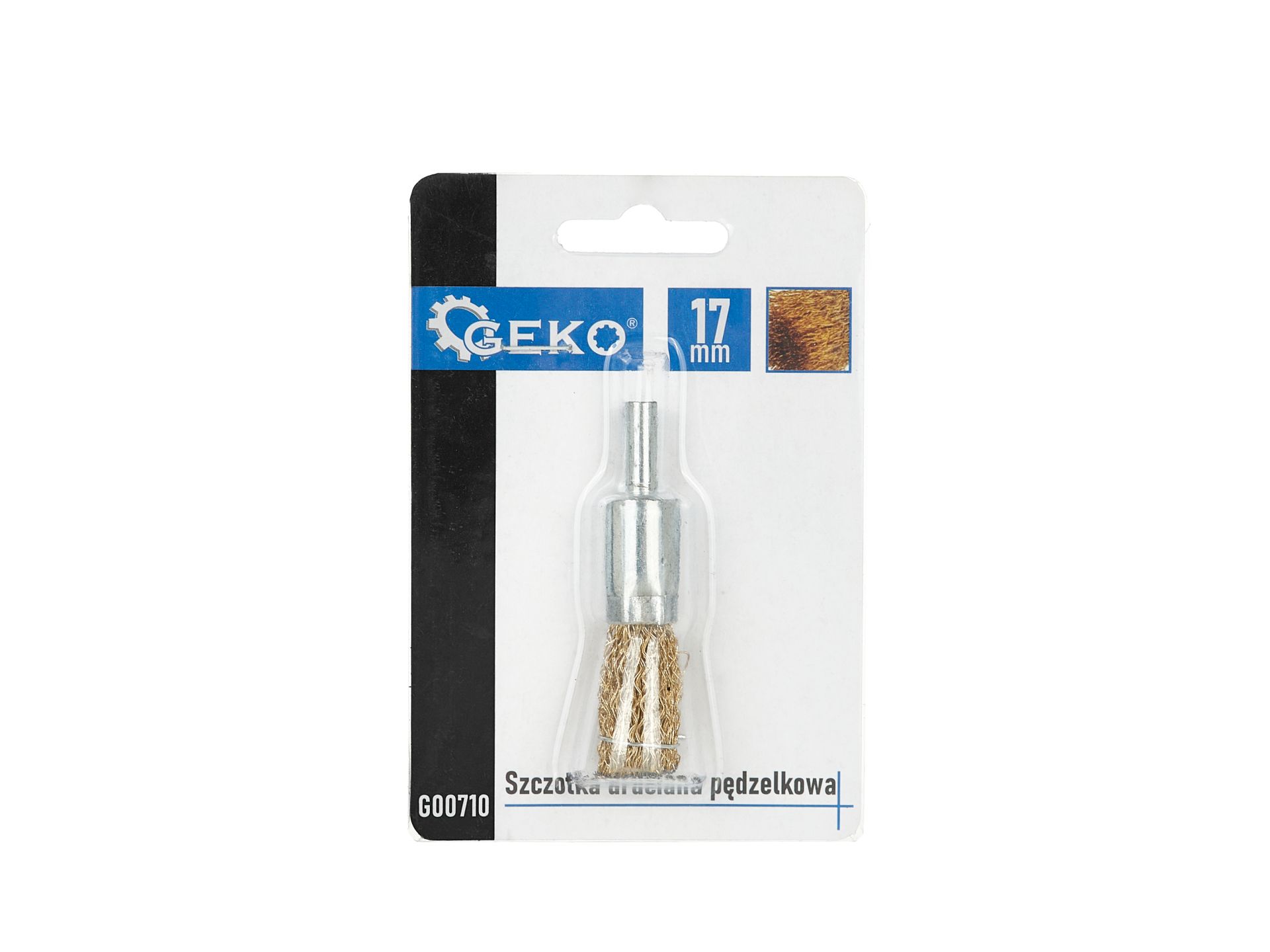 GEKO G00710 Mosadzná drôtená kefa, vlnitý drôt 17mm