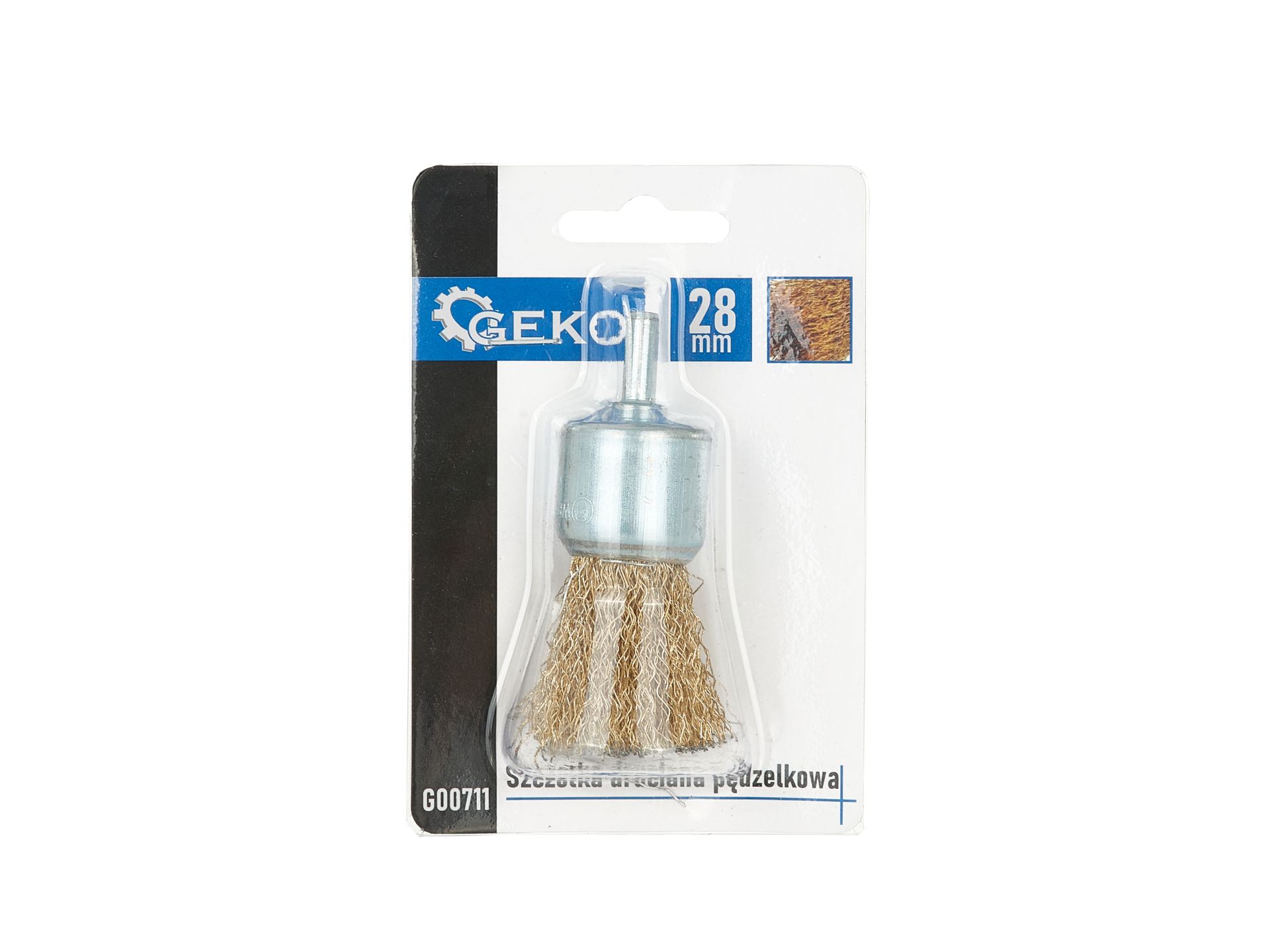 GEKO G00711 Mosadzná drôtená kefa, vlnitý drôt 28mm