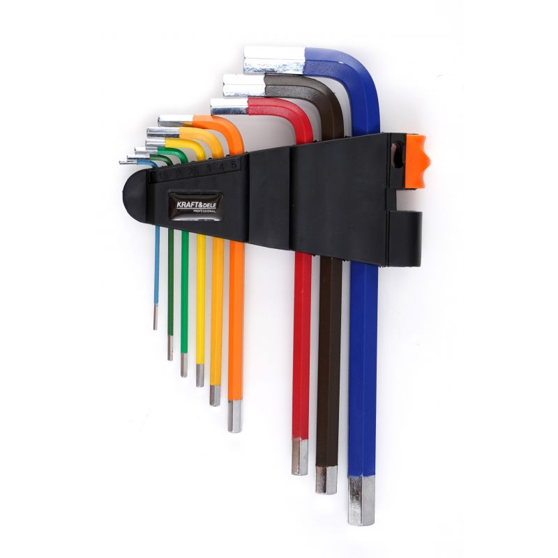 KRAFT&DELE KD11931 Imbusové kľúče farebné imbusy HEX 9ks