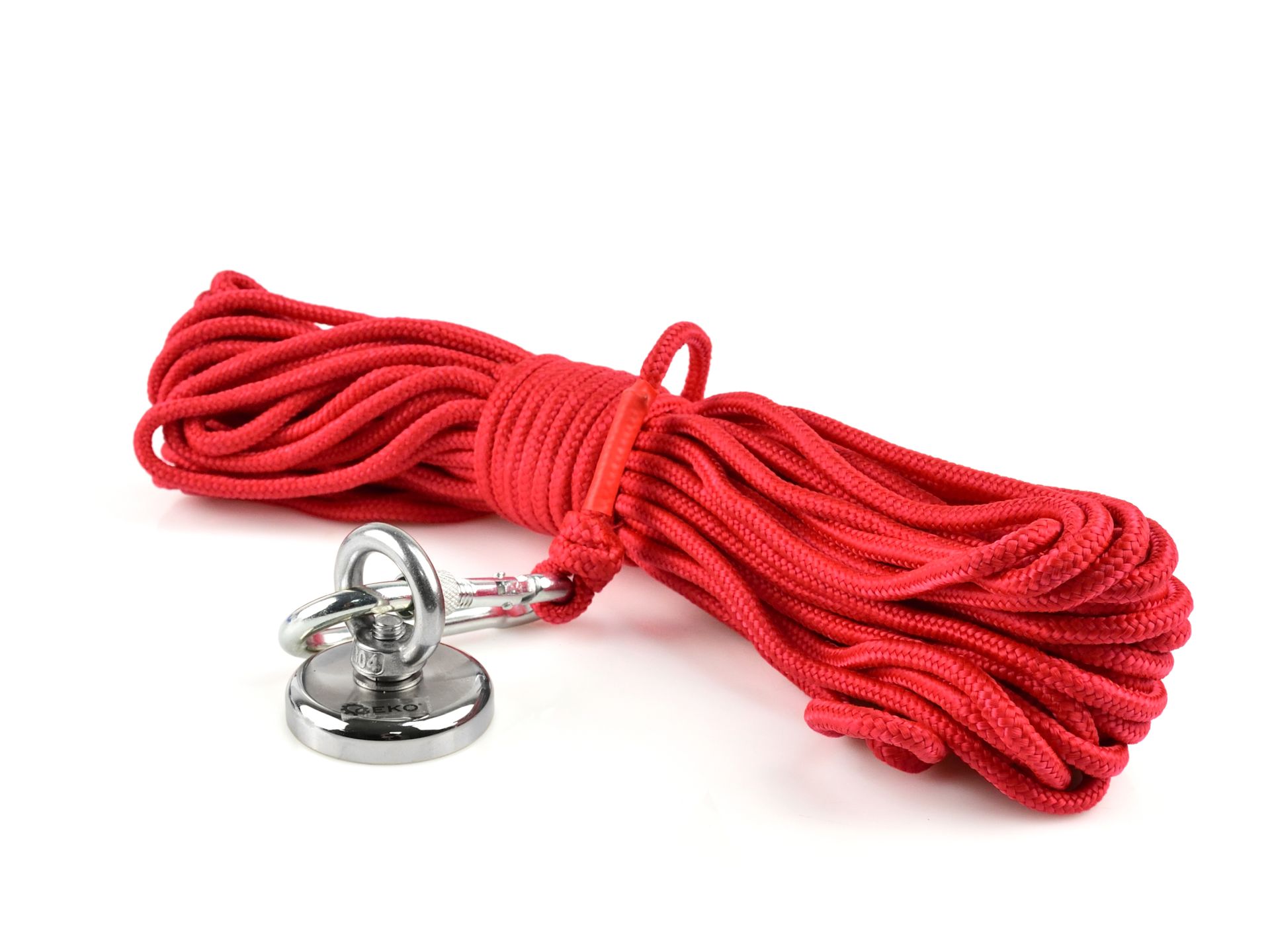 Geko G02425 Neodýmový magnet 50kg sada lano a rukavice