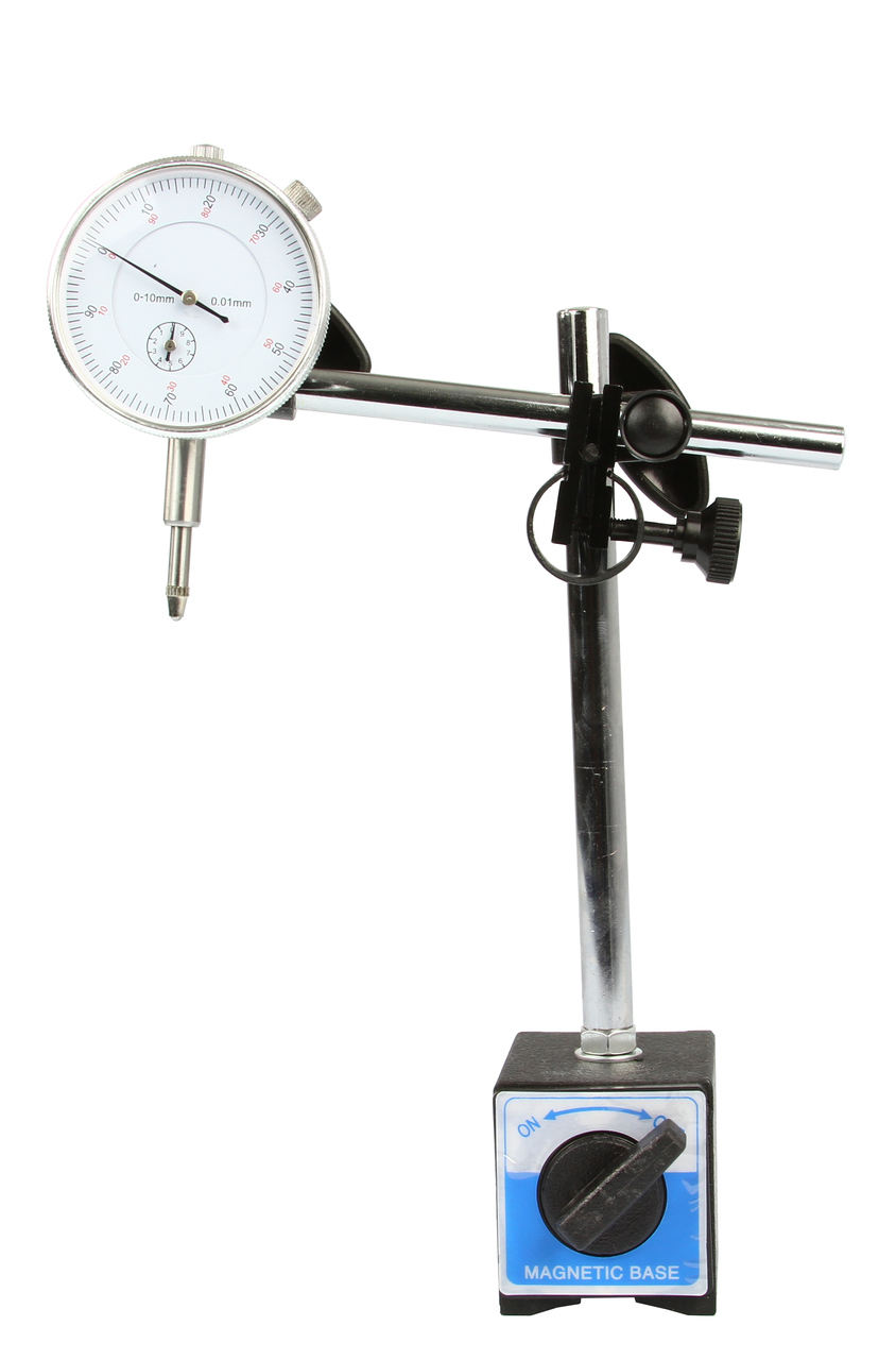 Mar-Pol M57661 Automatický magnetický statív + číselníkový odchýlkomer 0-10mm koncovky