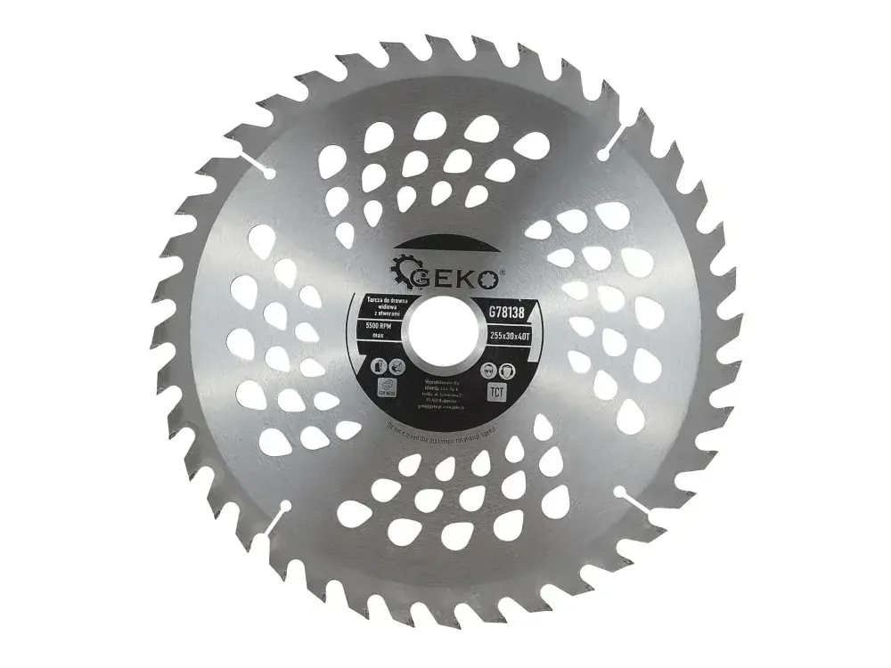 GEKO G78138 Vidiový kotúč na drevo zo spekaného karbidu 255x30x40T