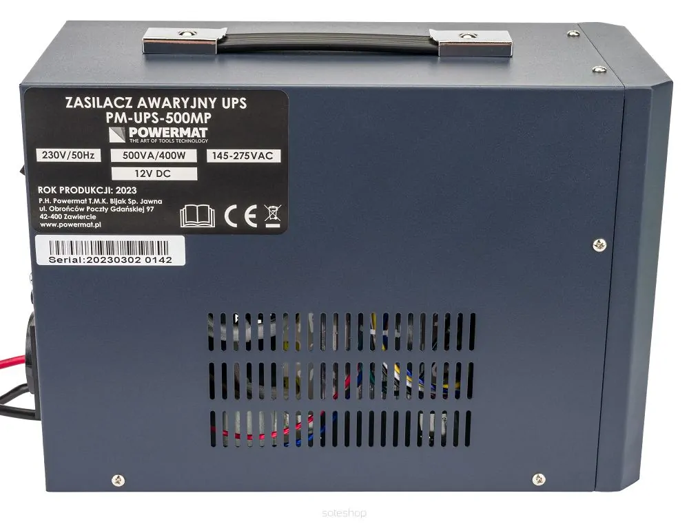 Powermat PM-UPS-500MP Záložný zdroj s LCD displejom pre PC, servery, ochrana UPS LCD 500V 400W