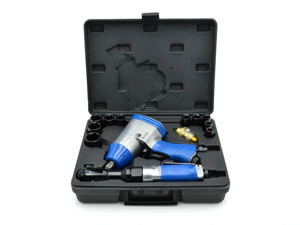 GEKO G03179 Pneumatické náradie sada 14 ks račňa uťahovák nástrčné kľúče