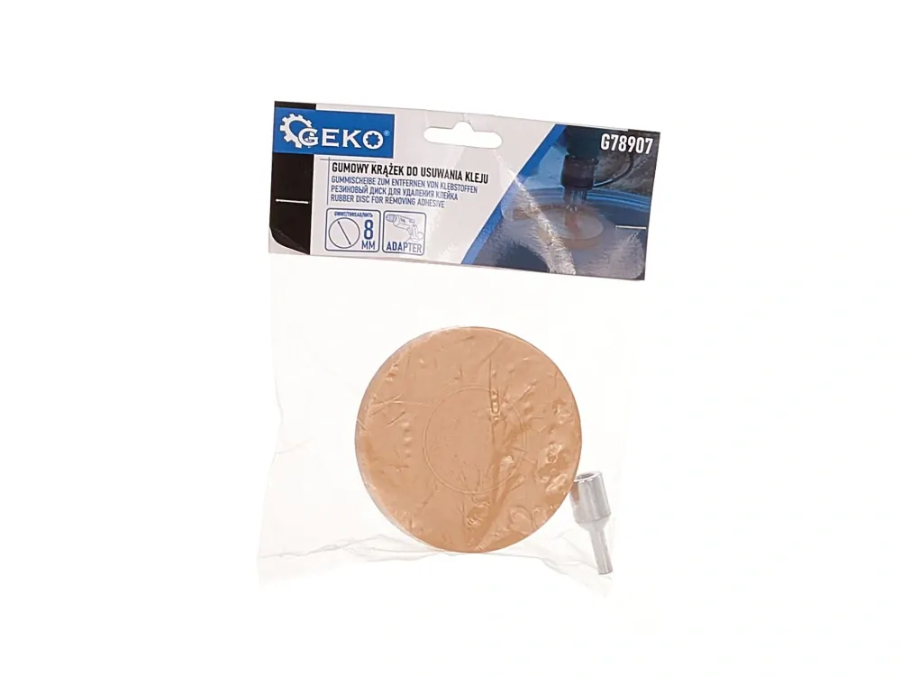 GEKO G78907 Gumový kotúč na odstraňovanie lepidla + adaptér
