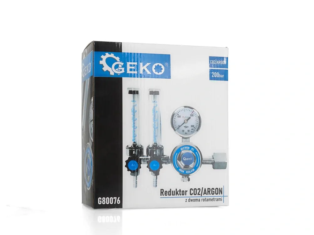 GEKO G80076 Redukčný ventil CO2/ARGON s dvoma prietokomermi