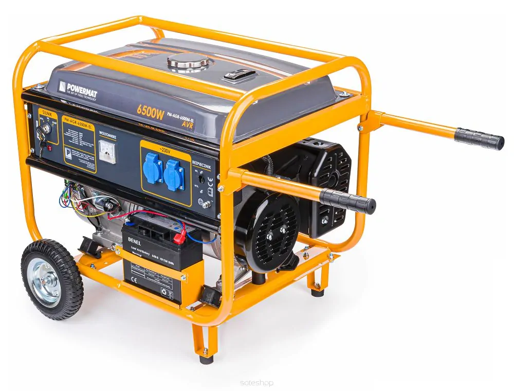 POWERMAT PM-AGR-6500M-EL ELEKTROCENTRÁLA GENERÁTOR PRÚDU 230 V / 50 Hz 6500W