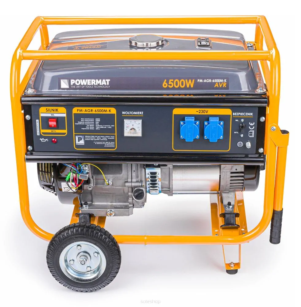POWERMAT PM-AGR-6500M-K ELEKTROCENTRÁLA GENERÁTOR PRÚDU 15HP 230 V / 50 Hz 6500W