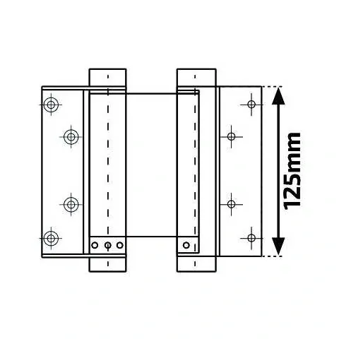Irma ZWA125 Obojstranný pružinový pánt záves pre kyvné dvere 125mm patina