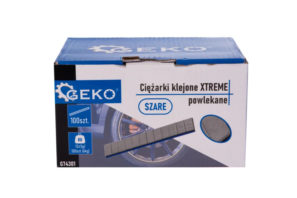 GEKO G74301 Lepené závažie XTREME šedé 12x5g sada 100 pásikov (6kg)