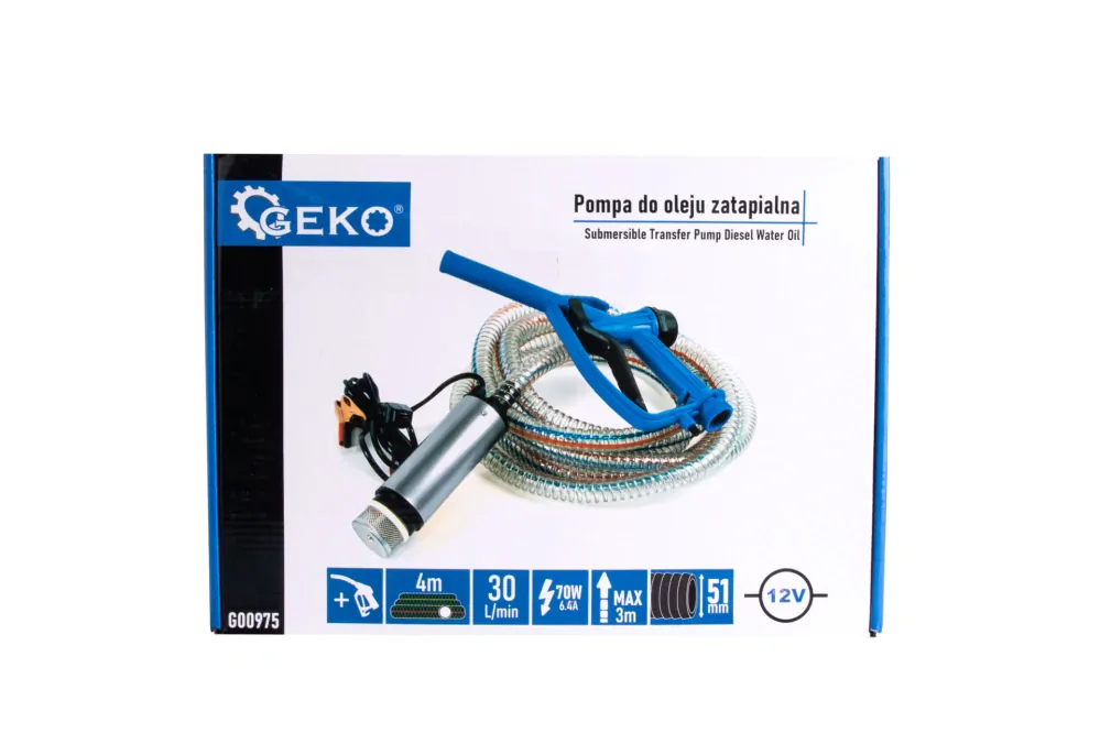 GEKO G00975 Ponorné palivové čerpadlo 12V 51mm pištoľ hadica 4m