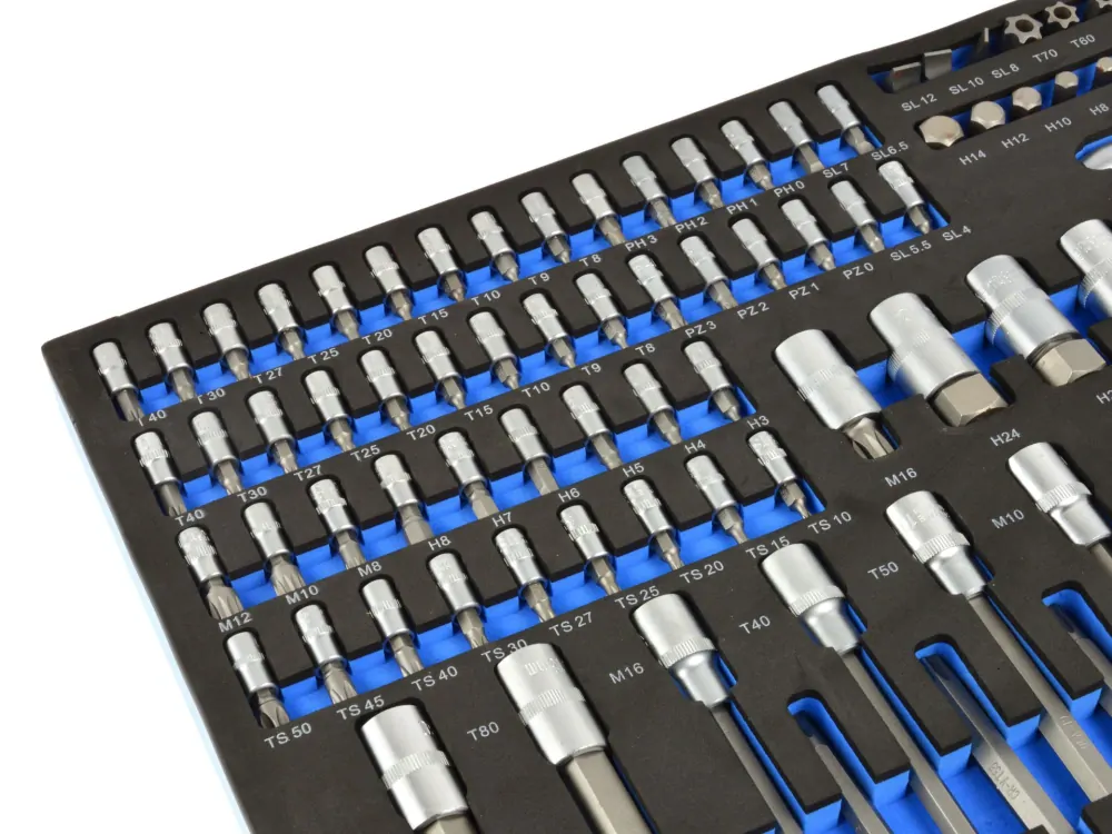 GEKO G10833B Nástrčné kľúče Torx a bity sada 102ks CRV penová vložka