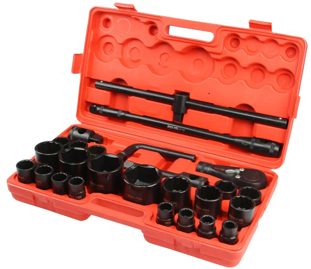 MAR-POL M58249 Nástrčné kľúče 26 ks sada 3/4" a 1"