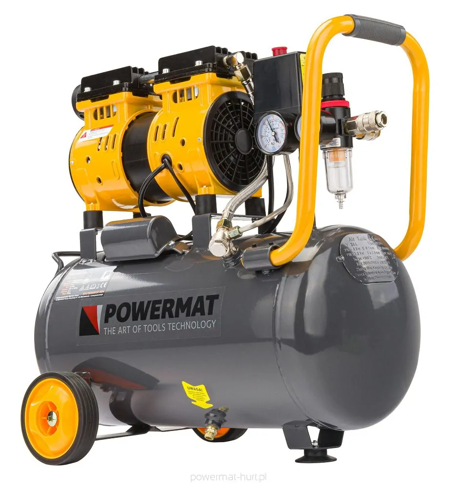 POWERMAT PM-KBO-24T Bezolejový kompresor 24L 8bar