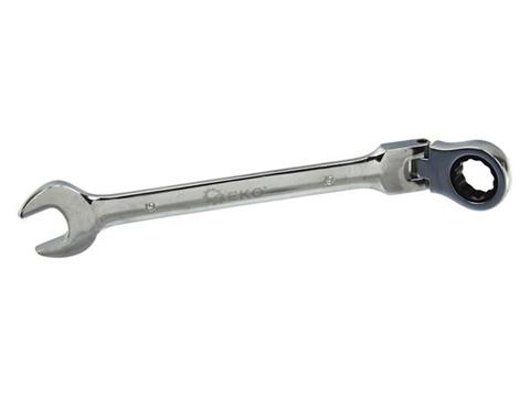 GEKO G10339 SADA KĽÚČOV 8-19mm OČKOPLOCHÉ KĽÚČE s račňou 6ks CrV ohybné