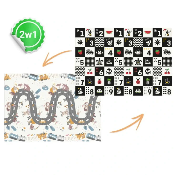 Nukido NK-340 Skladacia penová podložka pre deti 200x180 x1cm