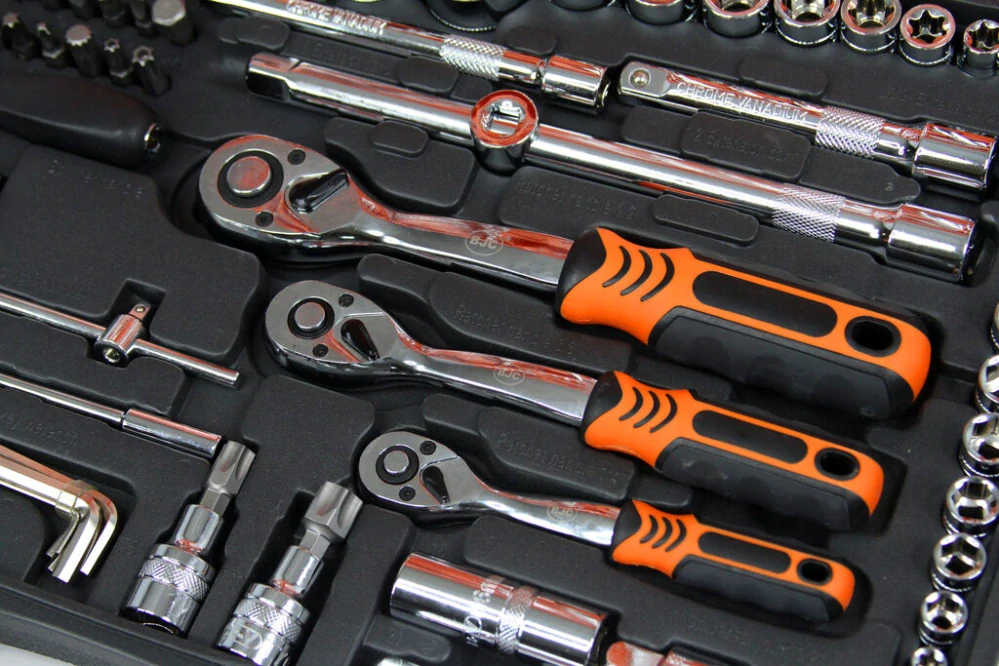 BJC B58229 Gola sada 216 dielna nástrčné kľúče račňa bity 1/2" 3/8" 1/4"