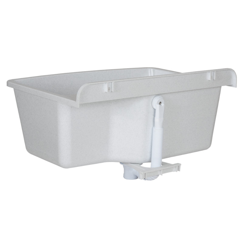 IRMA ZLV11 Úžitkový drez umývadlo hospodárske 610cm biely granitový MAXI