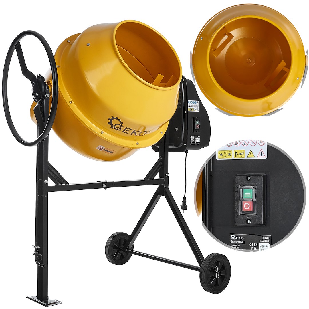 GEKO G80213 Stavebná miešačka na betón 230V 120L 550W