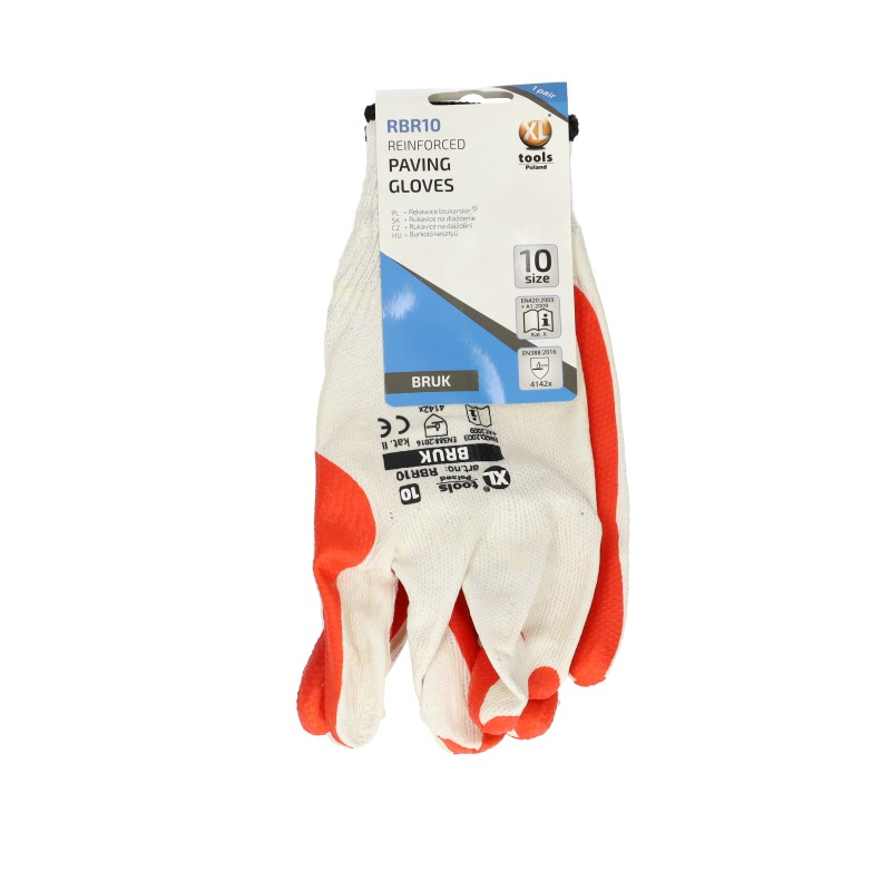 IRMA RBR10 Rukavice dlažobné vystužené 1xgumou rozmer 10 12ks