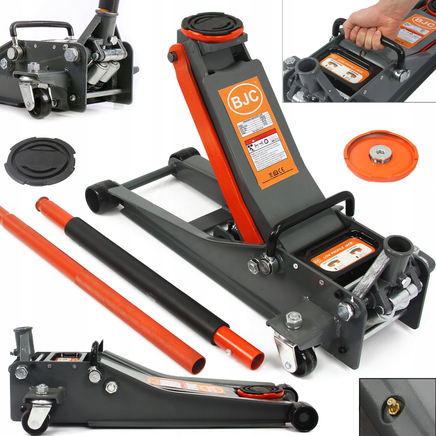 Mar-pol M80234 Hydraulický zdvihák NÍZKOPROFILOVÝ pod auto 3T BJC