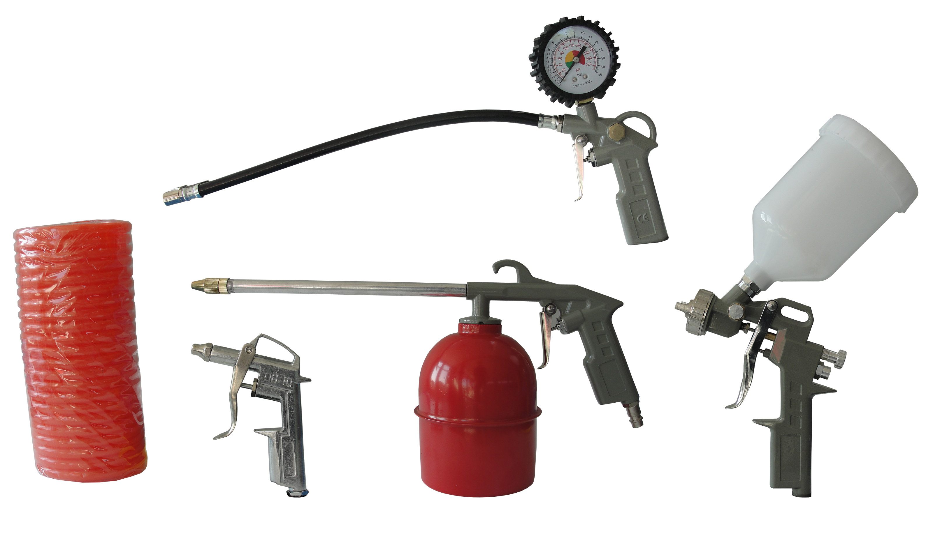 Marpol M80710 PNEUMATICKÁ PIŠTOĽ na maľovanie lakovanie vzduchová SADA 5ks 