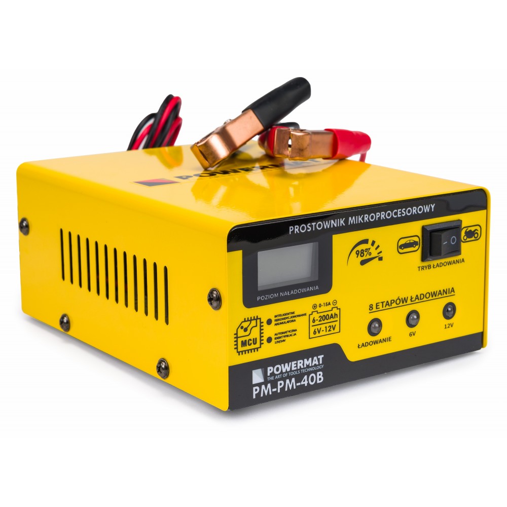 POWERMAT PM-PM-40B Mikroprocesorová nabíjačka pre akumulátorové batérie 6V / 12V