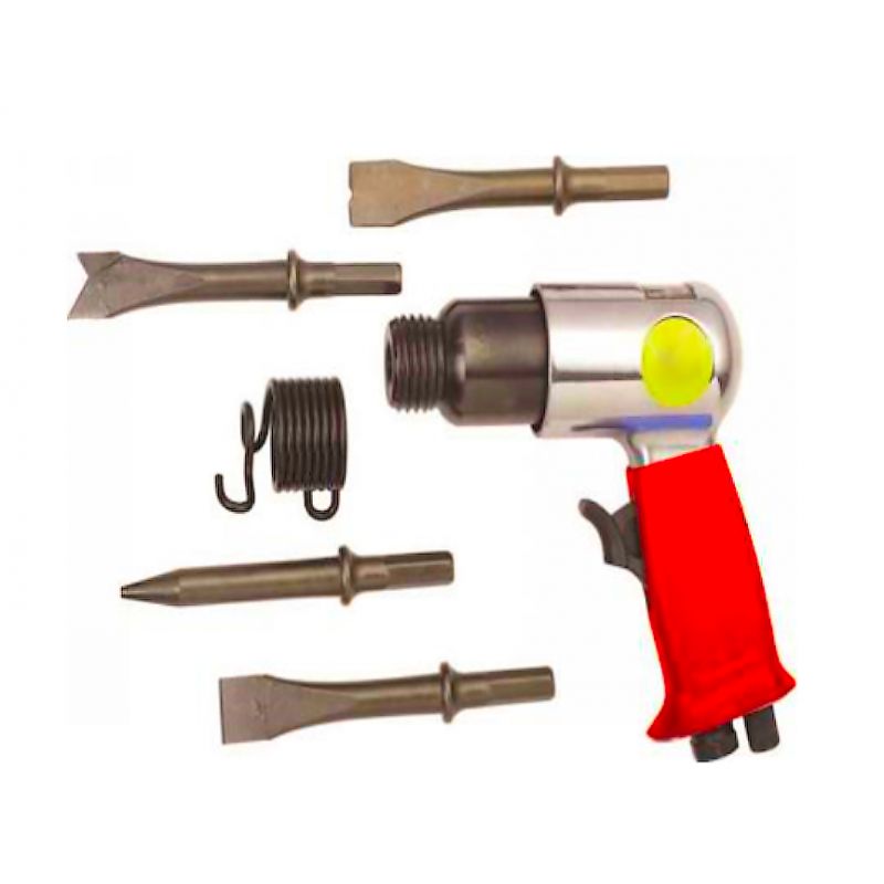 Kraft&Dele KD1438 PNEUMATICKÉ SEKACÍ KLADIVO vzduchové tlakové 125mm + 4 dláta